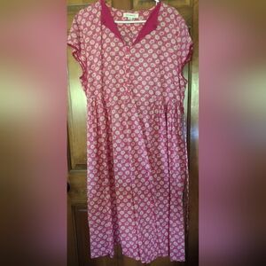 April Cornell XXL Gwennie red cotton dress